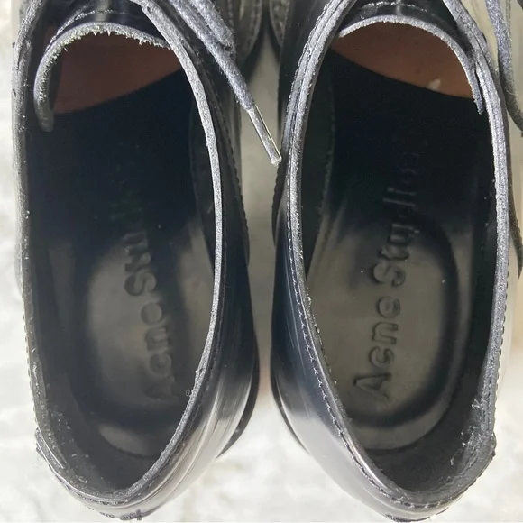 Acne Studios Lark Platform Oxford with Snakeskin Trim | Size 36 - Picture 11 of 12